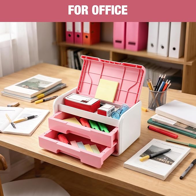 WORKPRO Small Storage Box with 2 Drawers, Flip-Top Lid, Durable ABS Storage - Image 6