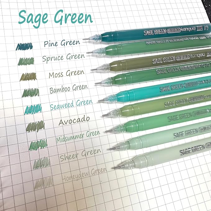 9 Colored Gel Pens Set, 0.6mm Fine Point - Image 2