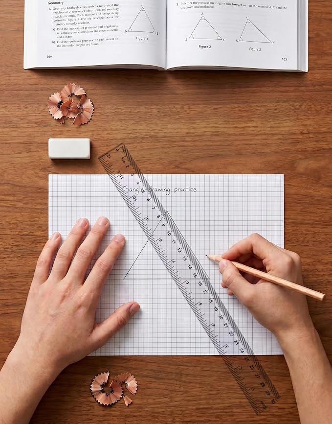 Ruler 12 Inch, 2 Pack Clear Plastic Rulers - Image 6