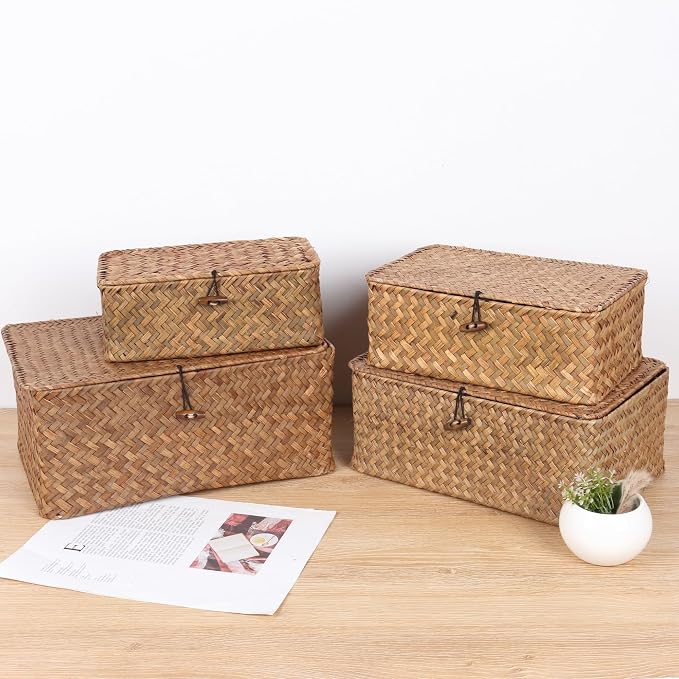 FEIALNDUO Wicker Shelf Baskets - Image 2