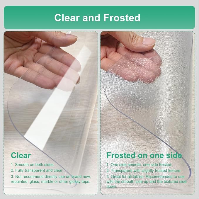 NATRKE Clear Desk Mat Pad, 39.4"x15.7" Large Transparent Computer Desk Mat - Image 6