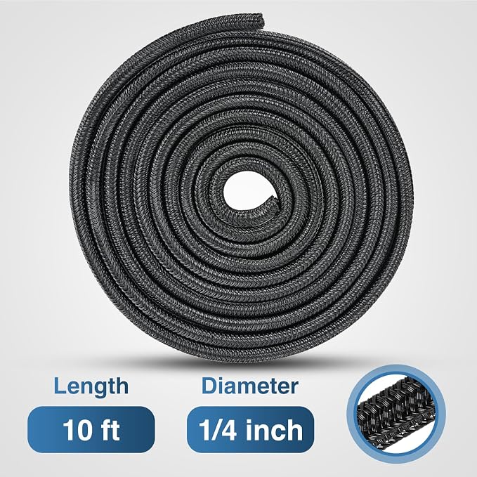Nilight Cable Sleeve, 10ft-1/4inch Cord Management Sleeves, Braided Sleeving - Image 2