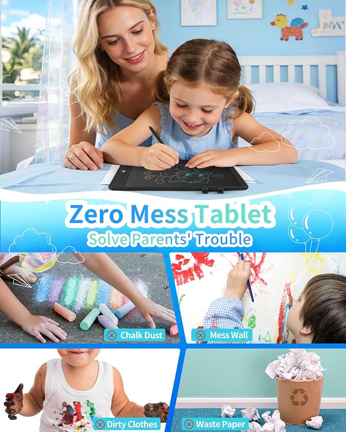 LCD Writing Tablet for Kids, 10 InchPortable Colorful Drawing Tablet, Toddler - Image 6