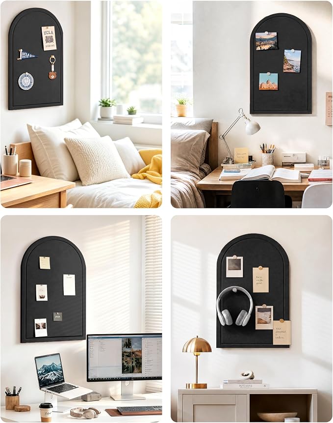 Large Arched Felt Bulletin Board 24"x16", 1/2" Thick Foldable Pin Board - Image 5