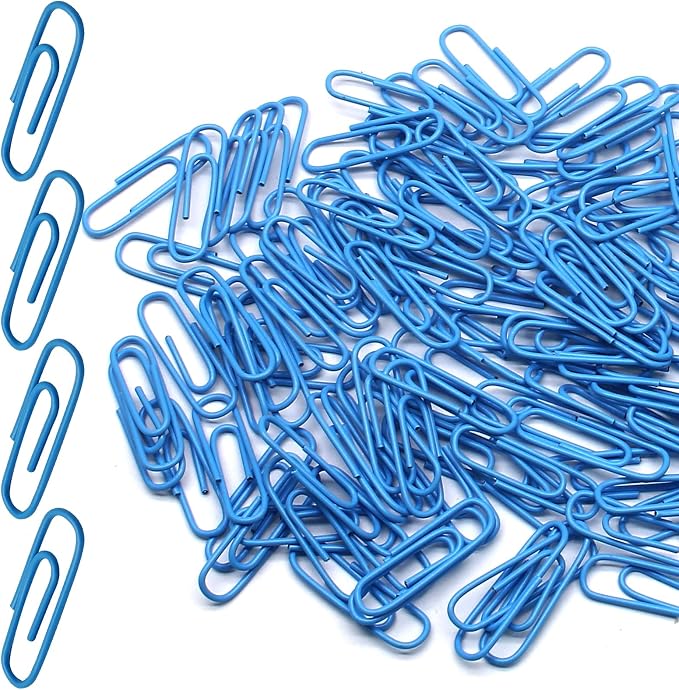 Luomorgo 120 Pcs Blue Paper Clips by Luomorgo