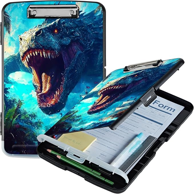 Ocean Dragon A4 Clipboard with Storage Pen Holder, Clipboards Organizer Nursing by Unknown