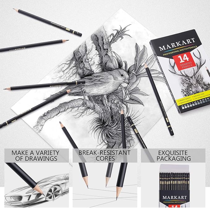 MARKART Professional Drawing Sketching Pencil Set - Image 4