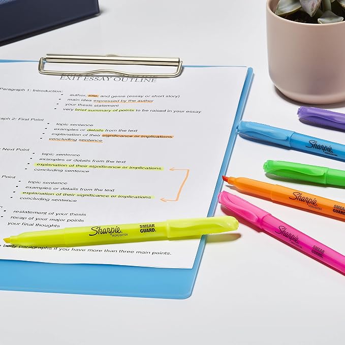 Sharpie Pocket Highlighters, Chisel Tip, Teacher Supplies - Image 2