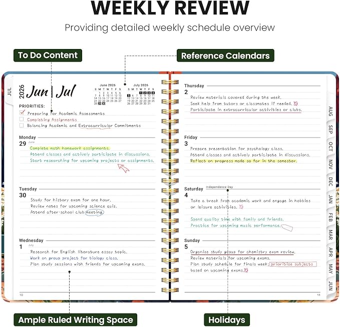 Planner 2026-2027, Monthly and Weekly Academic Planner July 2026 - Image 3