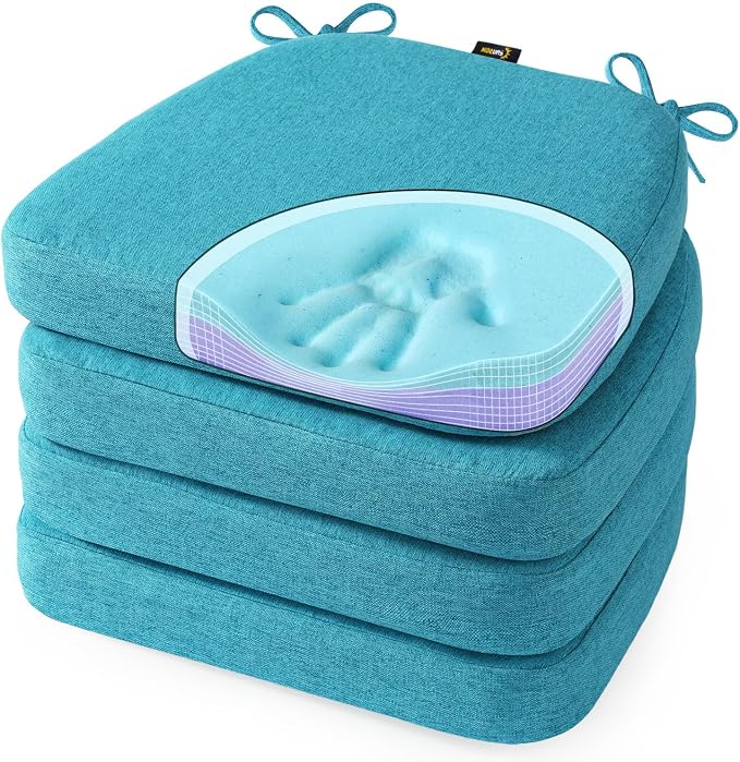 SUNROX Cooling Gel Memory Foam Chair Cushions, 2.6" Thick U-Shaped Dual-Layer by SUNROX