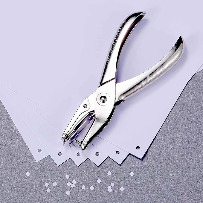 Shappy 3 Pack Metal Hole Punchers Single Hole Punch Paper Puncher Ticket - Image 5