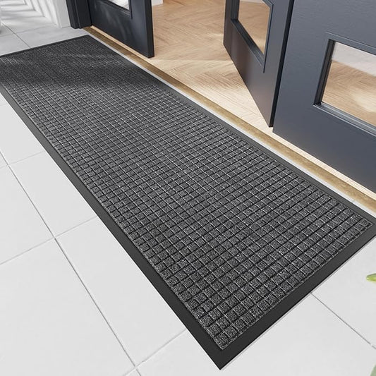 Durable Front Door Mat, 72" x 24" Heavy Duty Indoor Outdoor Doormat for Entryway, Non-Slip Rubber Backing, Stain and Fade Resistant Commercial Floor Mat for Home Office Entry-DeskLoop Office