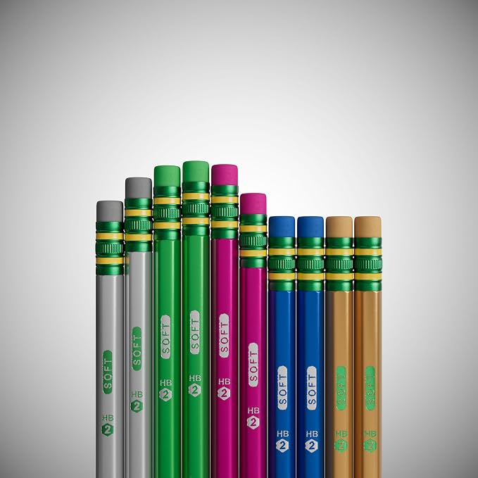 Ticonderoga Wooden Pencils, Pre-Sharpened, #2 HB Soft, Metallic Colors - Image 7