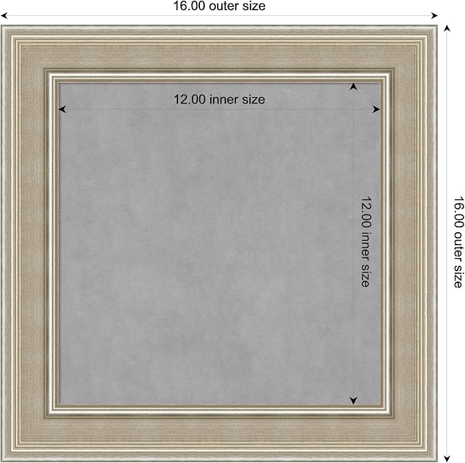 Amanti Art Silver Framed Magnetic Board 16x16 X-Small Vision Board - Image 4
