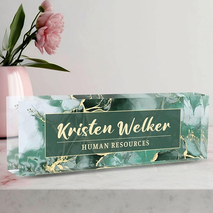 Desk Name Plate Personalized, Custom Name Plate by AeekdookWoodenPuzzles