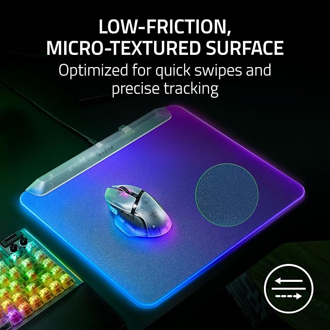 Razer Firefly V2 Pro Fully Illuminated RGB Gaming Mouse Mat: Backlit Design - Image 6