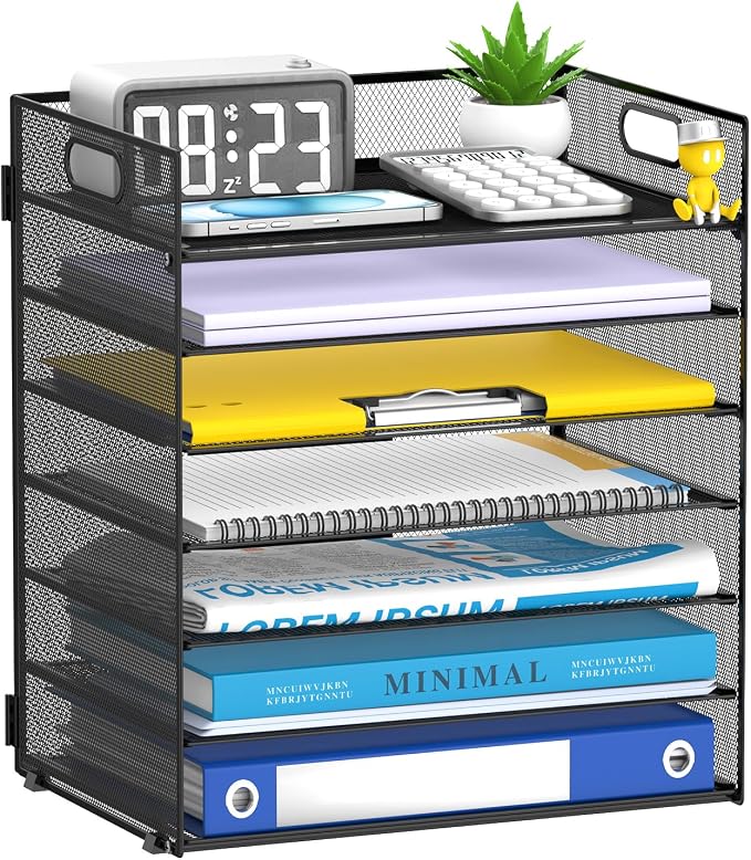7-Tier Paper Organizer for Desk, Letter Tray by Unknown
