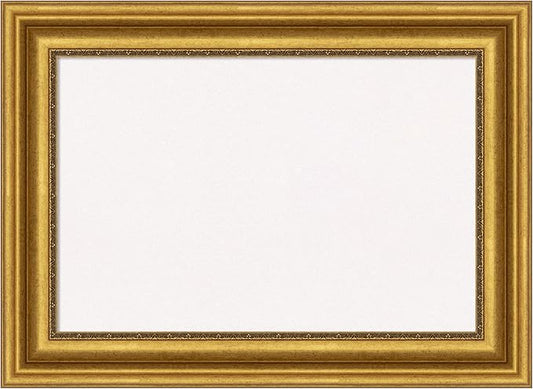 Amanti Art White Cork Board for Wall, 22x30 Vision Board with Gold Frame, Medium Corkboard Office Decor for Home Organization, Traditional Corkboard Pinboard to Display Items for Home Organization in-DeskLoop Office