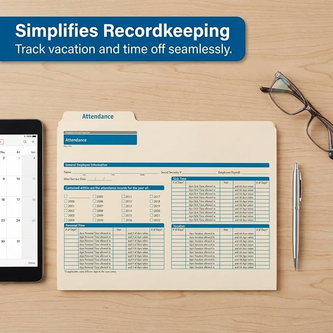 ComplyRight Attendance Folders, Document Filing Folder - Image 4