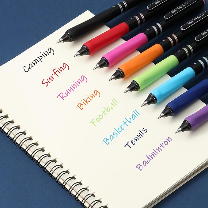 Mr. Pen- Retractable Gel Pens, 8 Pack, 0.7mm Fine Point Colorful Ink | Fast-Dry - Image 6