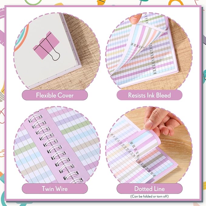 Fuyoooo Teacher Record Book Teacher Grade Books 2026-2027 Spiral Bound Record - Image 3