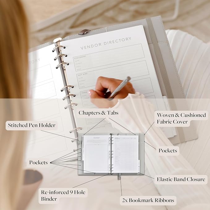 Award Winning Elegant Wedding Planner Binder and Organizer - Image 2