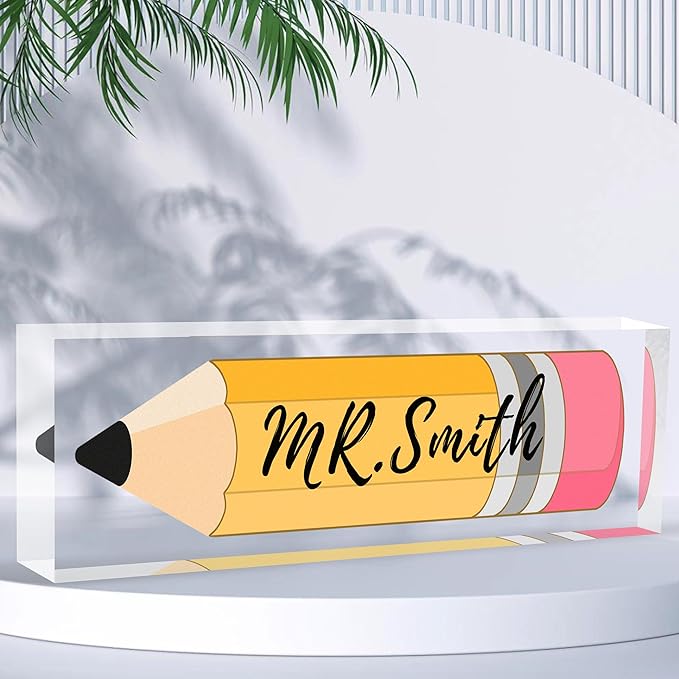 Custom Desk Name Plate Personalized, Acrylic Name Plates by Flpoxzd