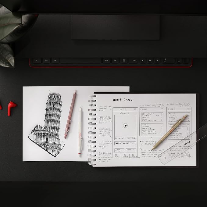 Rotring 600 Metallic Metal Ballpoint Pen, Medium Point, Pearl White Barrel - Image 6