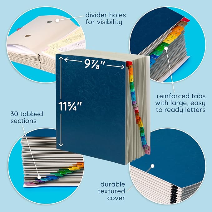 Blue Summit Expanding 1-31 Desk File Sorter, 31 Day Accordion File Organizer - Image 4