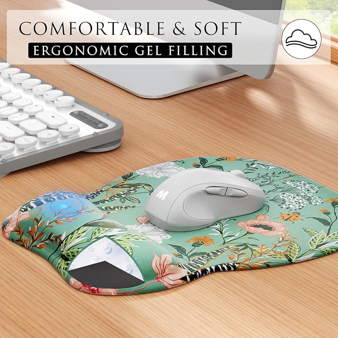 MROCO Ergonomic Mouse Pad Gel Wrist Rest, 9.4 x 8.1 in, Garden Whispers | - Image 3