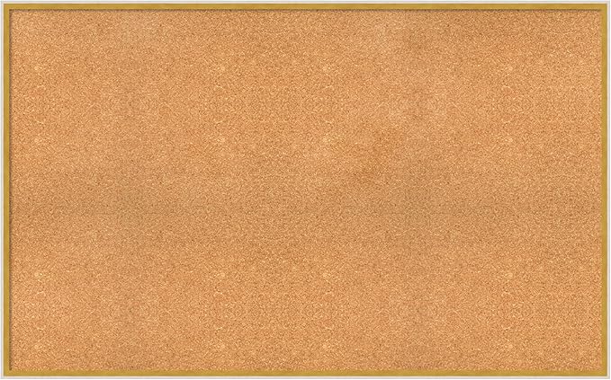 Amanti Art Natural Cork Board for Wall, 33x53 Vision Board with White Frame, Oversize Corkboard Office Decor for Home Organization, Modern Corkboard Pinboard to Display Items for Home Organization in-DeskLoop Office