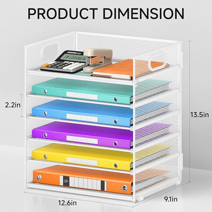 6 Tray Paper Organizer Letter Tray - Image 2