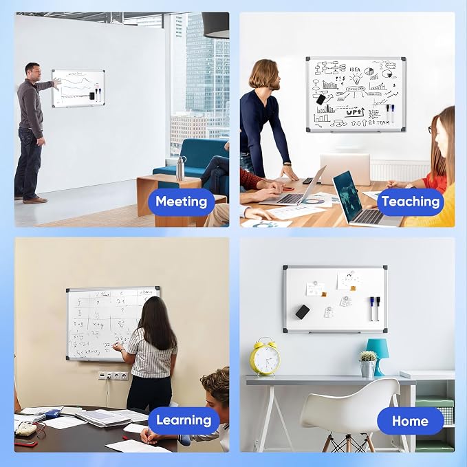 VUSIGN 18" x 12" Small Magnetic Whiteboard - Image 7