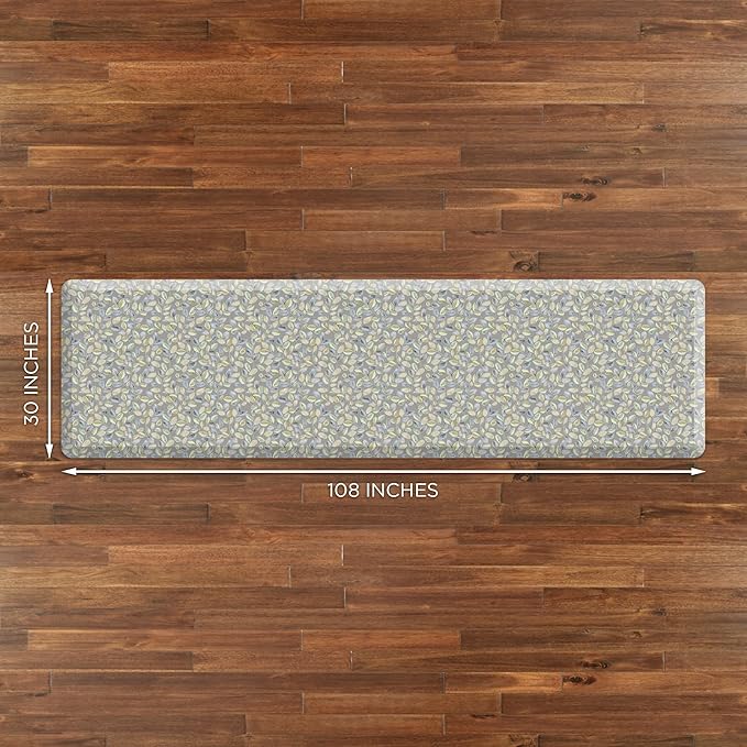 GelPro Anti-Fatigue Designer Comfort Kitchen Floor Mat Orchard Grey Lake 30x108-DeskLoop Office