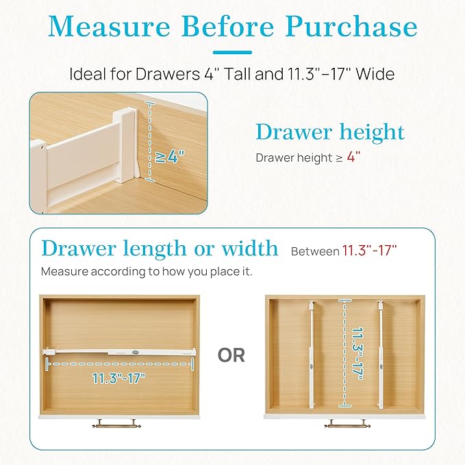 Vtopmart 6 Pack Drawer Dividers - Image 7