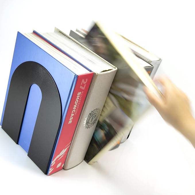 Officemate Bookends, Heavy Weighted 10-inch Steel - Image 6