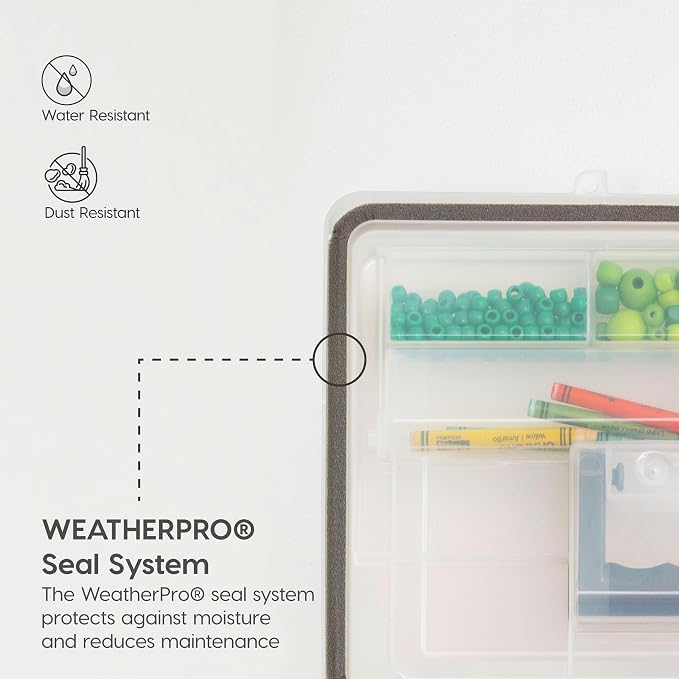 IRIS USA File Box WeatherPro Portable File Organizer Plastic File Box - Image 2