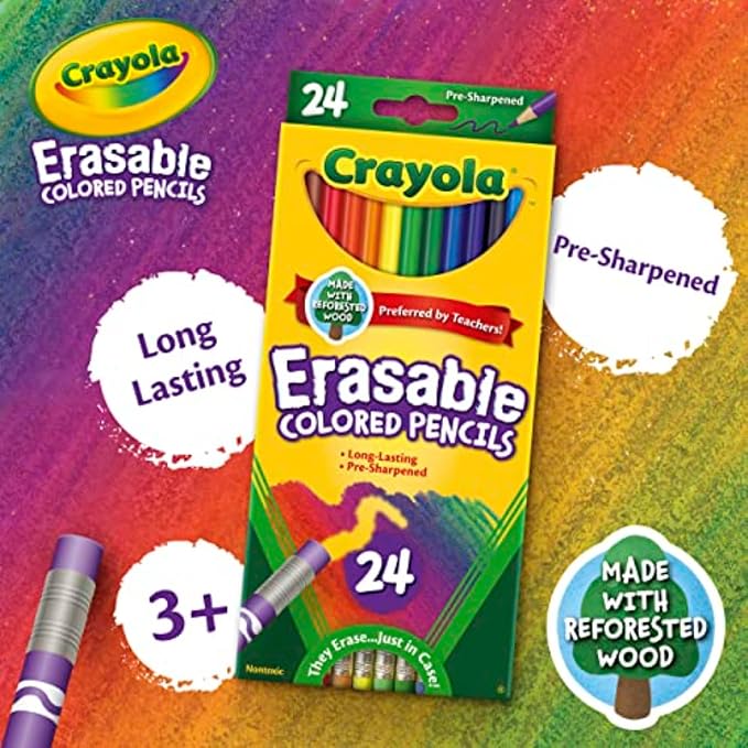 Crayola Erasable Colored Pencils, Kids Coloring Pencils - Image 6