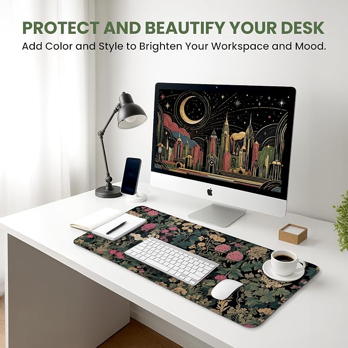 Aesthetic Desk Mat, Cute Vintage Garden Desk Pad Protector - Image 6