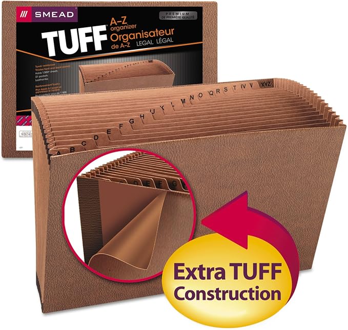 Smead TUFF Expanding File, Alphabetic, 21 Pockets, Legal Size - Image 2