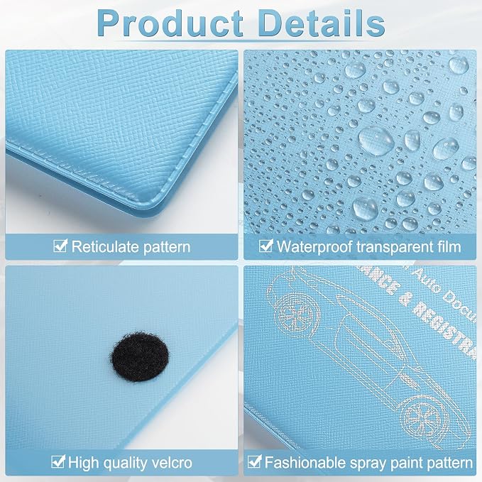 UYYE Car Registration and Insurance Card Holder, Vehicle Glove Box Car Organizer - Image 3