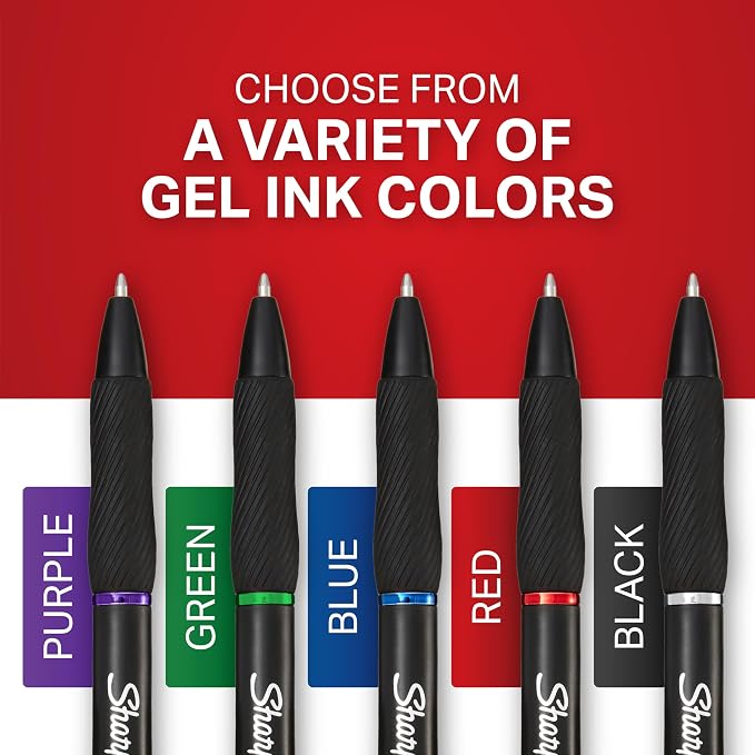 Sharpie S-Gel Pens, Medium Point, Note-Taking, Office Supplies, No Smear - Image 8