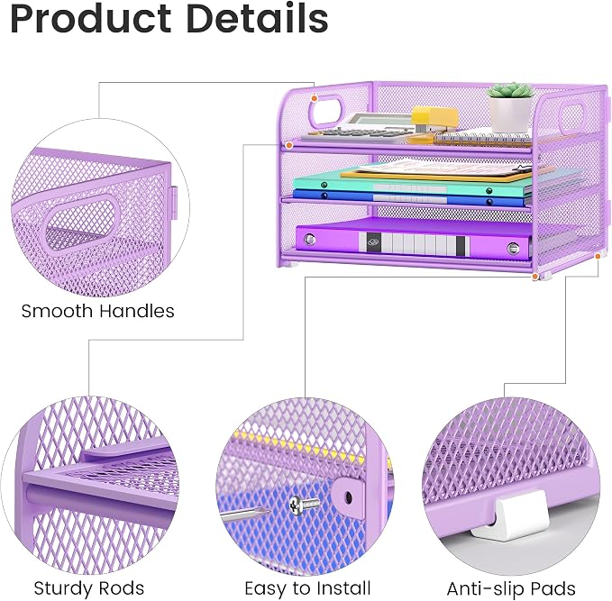 Cawukege 3 Tier Paper Organizer - Image 3