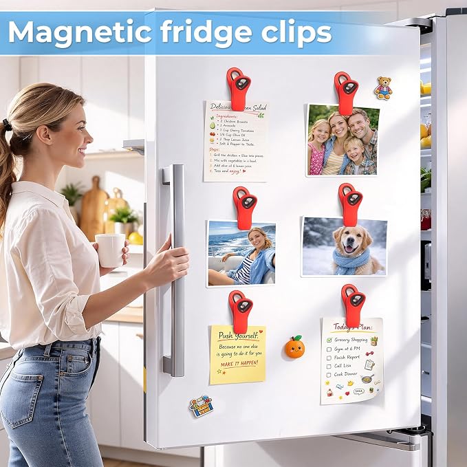 12 Pack Chip Clips, Bag Clips for Food, Magnetic Sealers for Chips and Other - Image 5