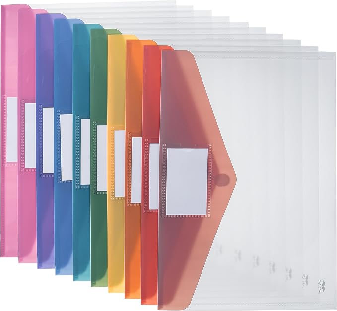 Mr. Pen- Clear Plastic Envelopes File Folders, 30 Pack, Letter Size | Colorful - Image 8