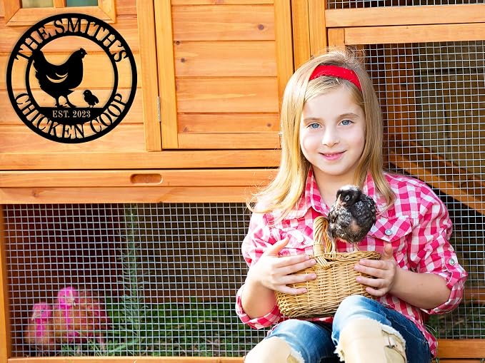 Personalized Metal Coop Sign, Custom Chicken Name Sign, Chicken Coop Decor - Image 6