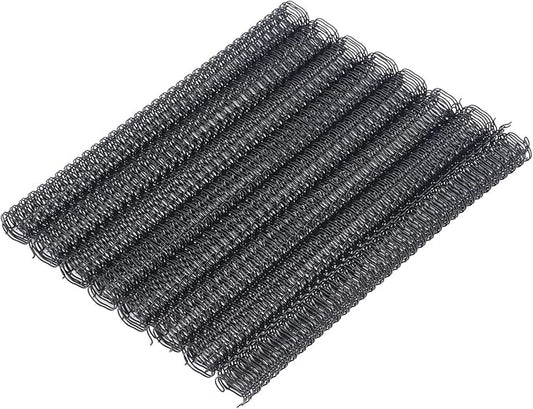 3 to 1 Pitch Twin Loop Wire Binding Spines, 3/8 Inch Book Binder Combs, 100 Pack Spiral Binding Coils for Booking Binder Machine, Students and Coworkers (60 Sheet Capacity, Black)-DeskLoop Office