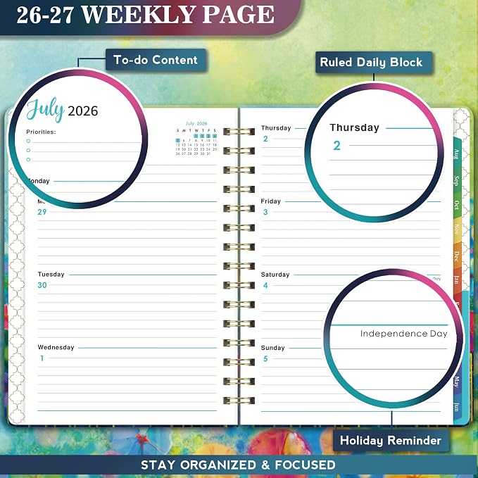 Lemome Planner 2026-2027 Office & Home, Thick Paper, July 2026-June 2027 - Image 5