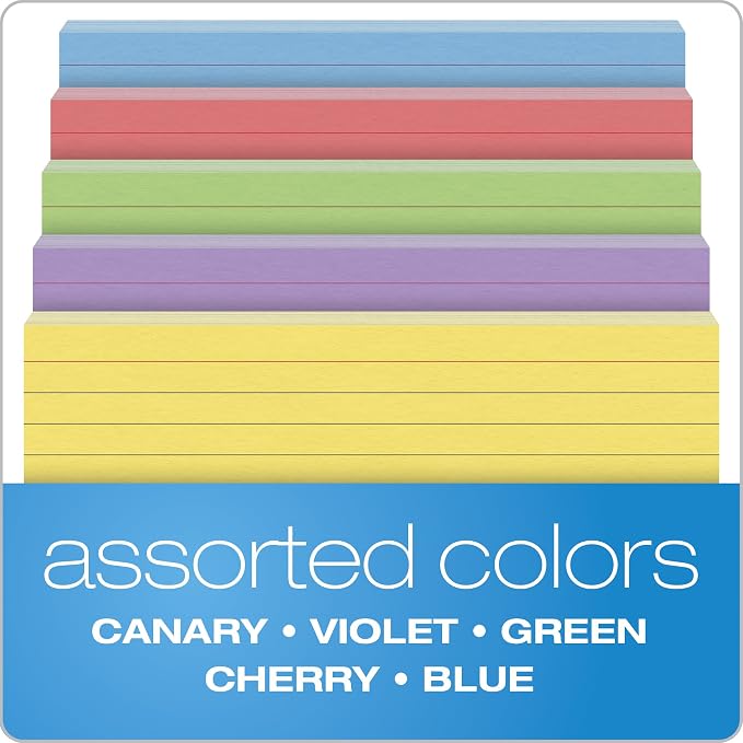 Oxford Ruled Color Index Cards, 100 Per Pack - Image 4