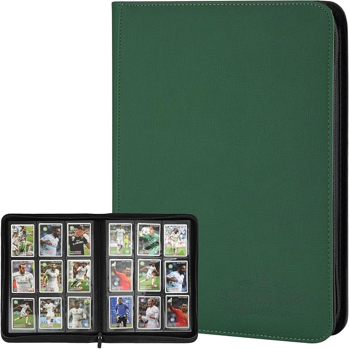 9 Pockets Card Binder, Premium Zip Trading Card Binder, 540 Double Sided Pocket by CARDBINDER